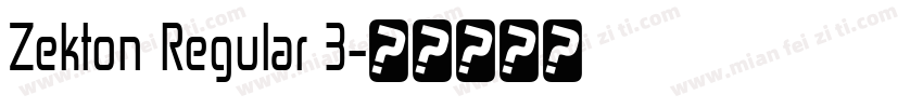 Zekton Regular 3字体转换